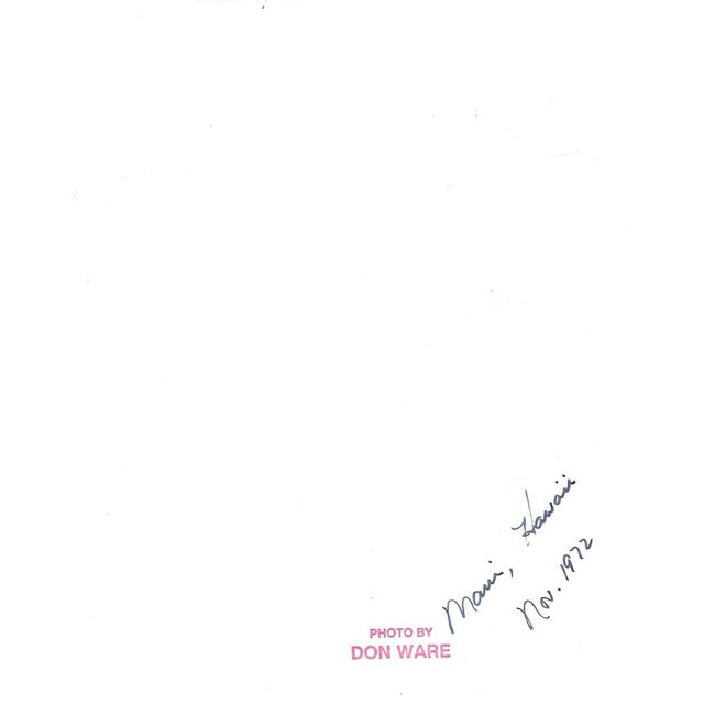 1972 black and white photo by Los Angeles based photographer Don Ware (1921-2006) of Maui. Titled, dated and bearing...