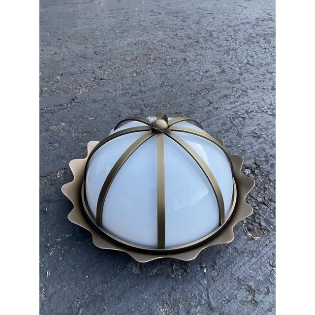 Contemporary Urban Electric Crown Flush Mount For Sale - Image 3 of 7