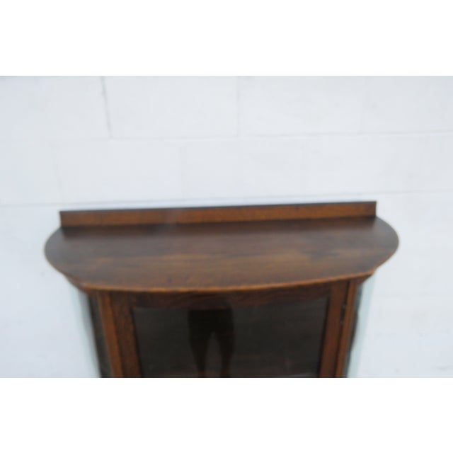 Larkin Early 1900s Claw Feet Oak Display Curio Cabinet Cupboard 5876 For Sale - Image 9 of 12