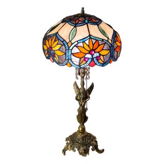 Vintage Bronze Angel Table Lamp, 1970 For Sale