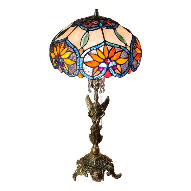 Vintage Bronze Angel Table Lamp, 1970 For Sale