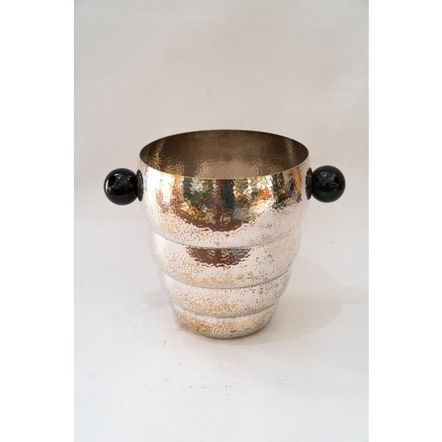 Art Deco Hammered Argentor champagne bucket ( silvered ) around 1920s Original condition