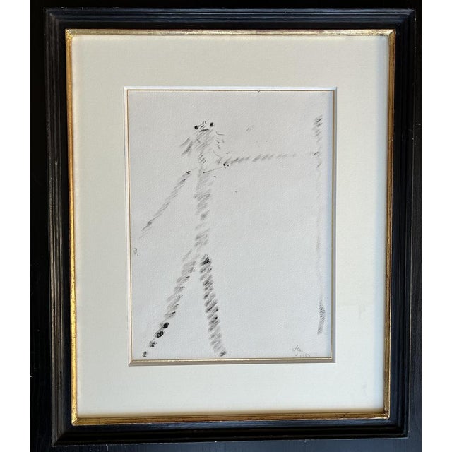 Modern Jean Cocteau, Harlequin with a Spear, Original Signed Drawing For Sale - Image 3 of 4