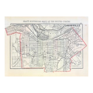 Louisville, Kentucky Original Map by Gray, 1856 For Sale