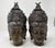 Antique Guan Yin Bodhisattva Bronzed Iron Head Figures - Set of 2 For Sale - Image 10 of 10