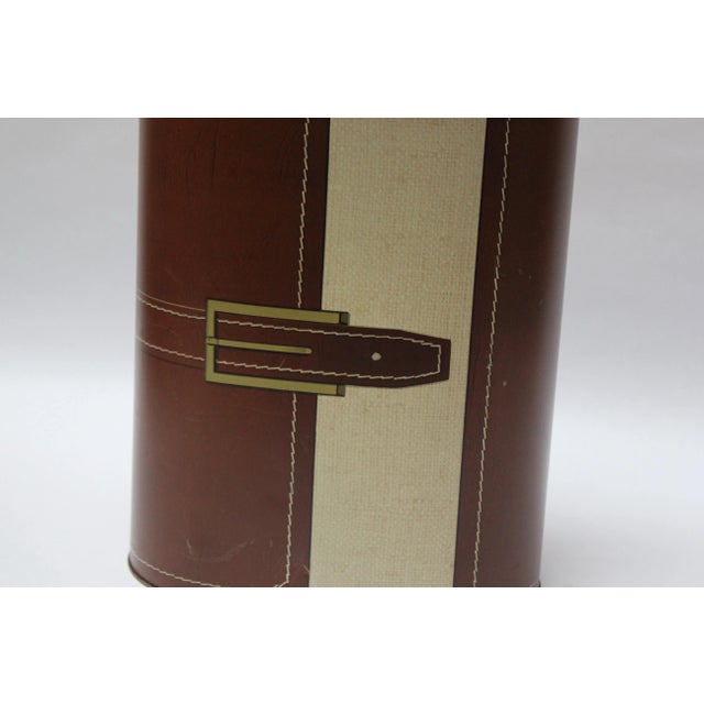 Vintage Cheinco "Pocketbook" Tin Litho Wastebasket For Sale - Image 9 of 13