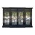 Jonathan Charles Transitional Black Breakfront/Display Cabinet For Sale