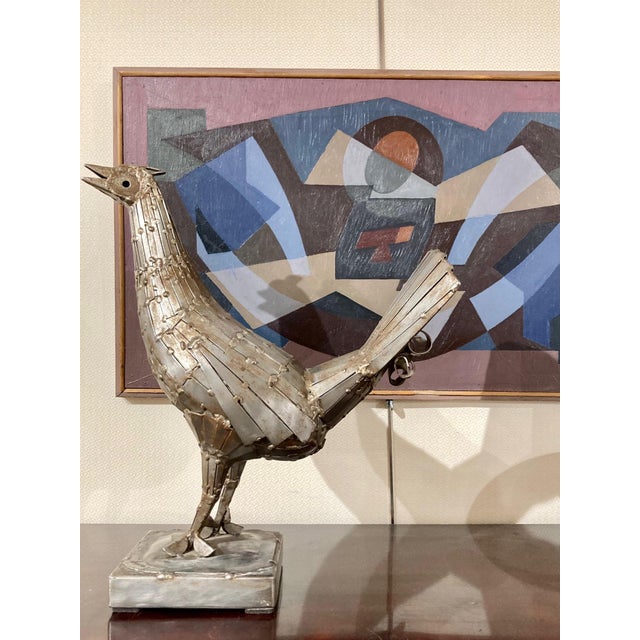 Silver Large Metal Bird, 1970 For Sale - Image 8 of 10