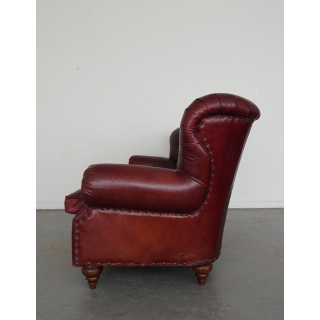 Restoration Hardware Churchill Leather Sofa For Sale In Austin - Image 6 of 14