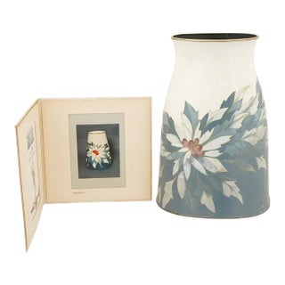 Japanese Cloisonne Enamel Vase Maple Leaves Yoshiko Noda For Sale