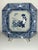 Antique Japanese Octagonal Blue and White Porcelain Plate With Butterly and Floral Design For Sale - Image 15 of 18
