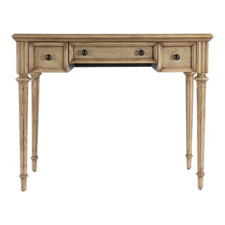 Edmund 38" Writing Desk with Storage, Beige For Sale