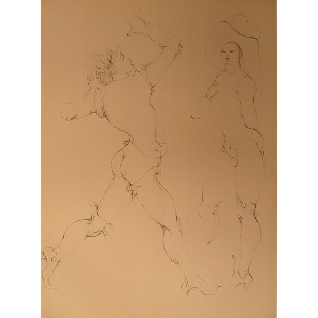 Léonor Fini, La menace, Nude, Etching For Sale