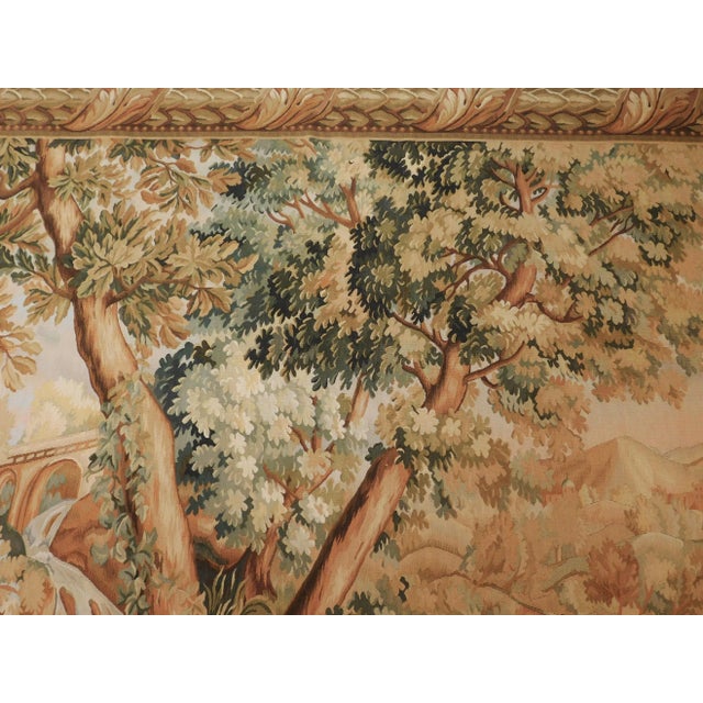 Hand Made Chinese Aubusson Landscape Tapestry. 7'5"x 10' For Sale - Image 4 of 12
