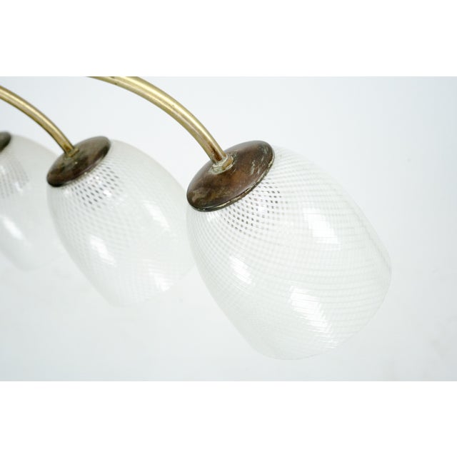 1940s Mid-Century Modern Reticello Glass Chandelier from Venini, Italy, 1940s For Sale - Image 5 of 18