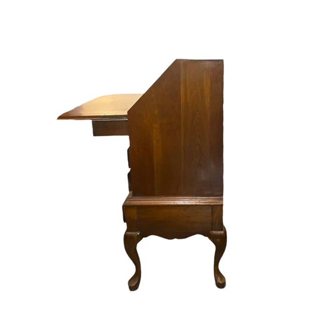 English 1970s Maddox Colonial Williamsburg Petite Secretary For Sale - Image 3 of 8
