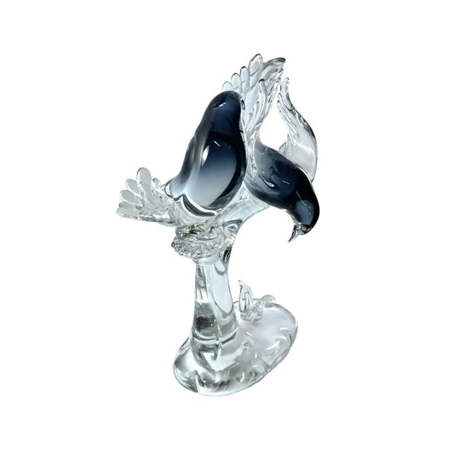 Glass Mid 20th Century Formia Murano Love Birds Figurine For Sale - Image 7 of 11