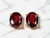Gold Ladies 14K Yellow Gold 4 CTW Garnet Stud Earrings, 2 Pieces For Sale - Image 8 of 8