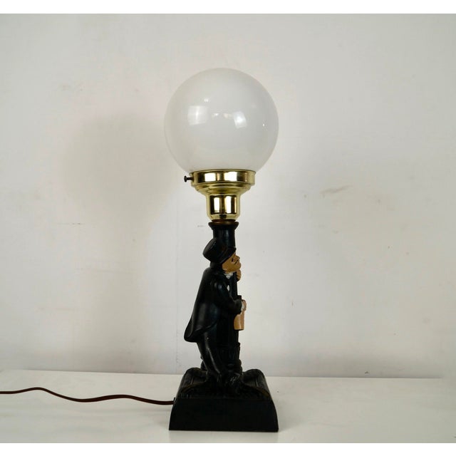 Metal 1950’s Mid-Century Charlie Chaplin Bar Table Lamp For Sale - Image 7 of 12