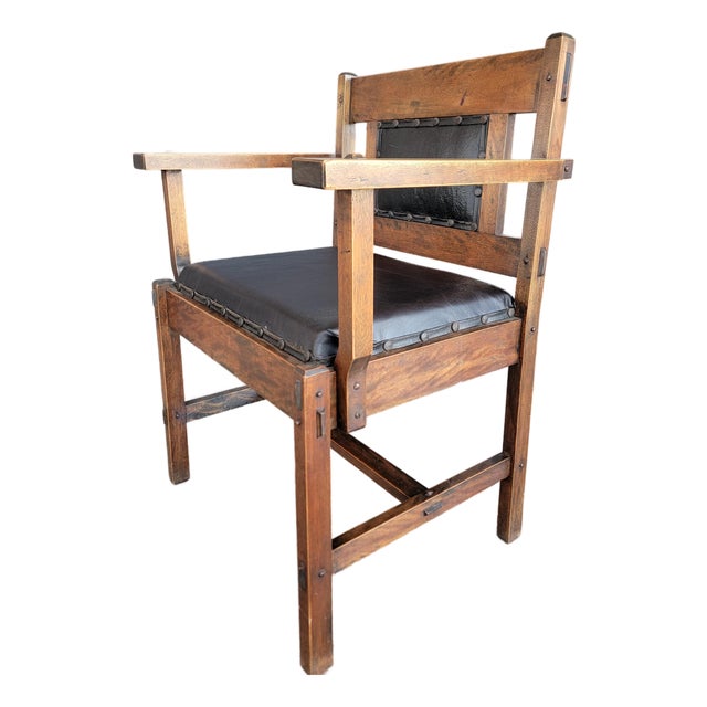 Mission / Arts & Crafts Armchair Circa. 1910 For Sale