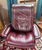 Vintage Stressless Ekornes MCM Burgundy (Red-Brown) Leather Lounge Chair & Ottoman For Sale - Image 10 of 12