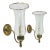 1990s Charles Edwards London Brass Hurricane Wall Sconces - a Pair For Sale