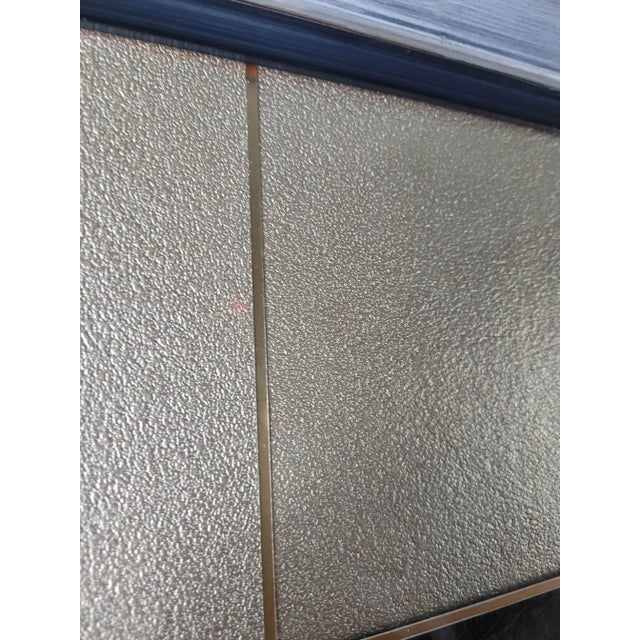 Gold "Academia Two" by Badini — Framed Mixed-Media Abstract, Late 20th Century For Sale - Image 8 of 13