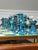 1960s Chinese Stone Chess Set on Brass Framed and Footed Board in Blue and White, 1960s For Sale - Image 5 of 15
