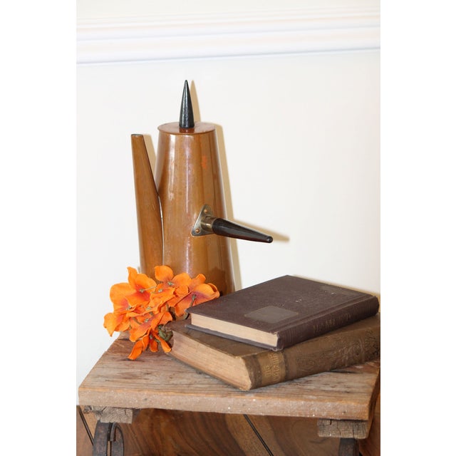 This is very cool! Made in Portugal in the 1950s, it is made of copper (interior is lined with a silver metal) and the...