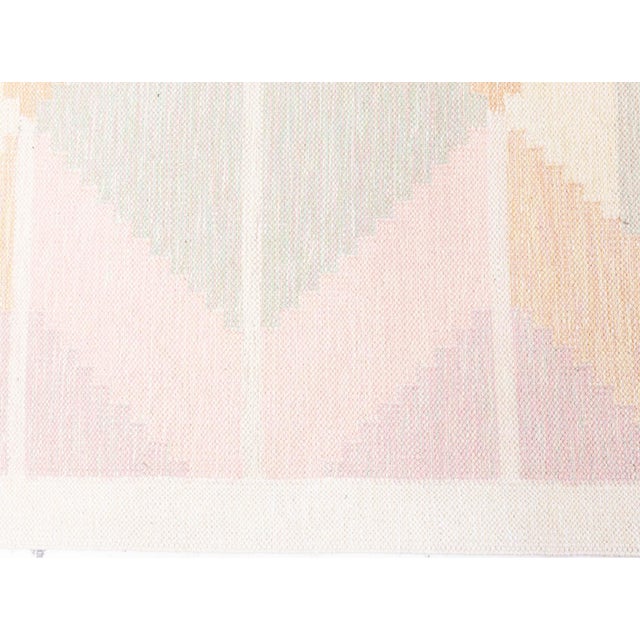 Vintage Swedish Rug by Agda Österberg Size: 5'5" × 7'5" (165 × 226 cm) Age: Vintage Color: Beige, Cream, Gray, Pink,...