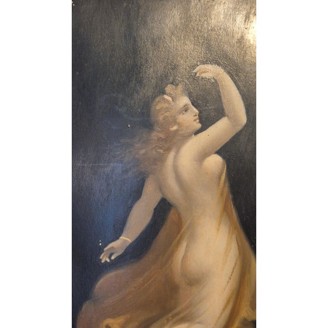 Nude Dancing Nymphes in Sheer Robes, 1800s, Oil Painting, Framed For Sale - Image 10 of 18