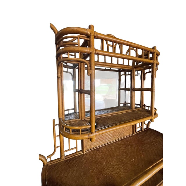 Vintage Rattan Dry Bar by Lexington Furniture Industries For Sale - Image 4 of 12