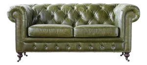 Matthew Izzo Home the Churchhill Great Britain Green Chesterfield Loveseat 72”