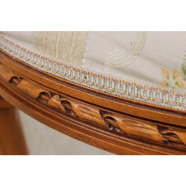 Set of 8 French Louis XIV Style Upholstered Dining Room Chairs For Sale - Image 10 of 18