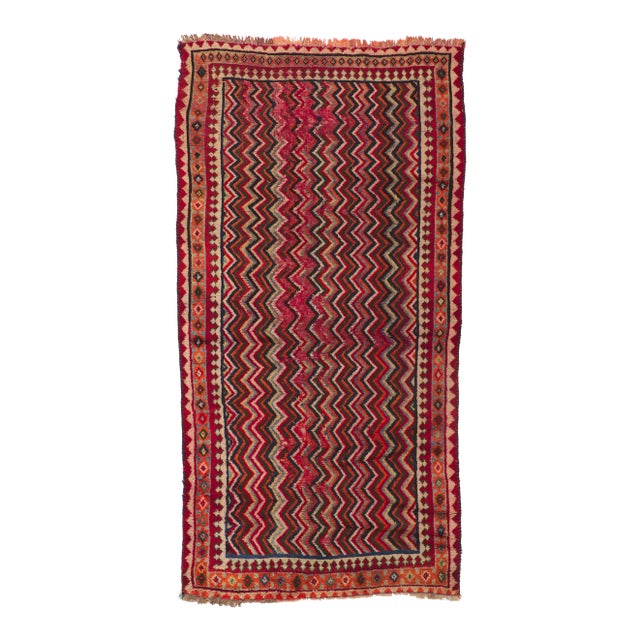 Early 20th Century Antique Persian Ghashghaei Rug, 03'11 X 07'06 For Sale