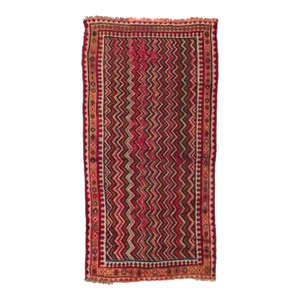 Early 20th Century Antique Persian Ghashghaei Rug, 03'11 X 07'06