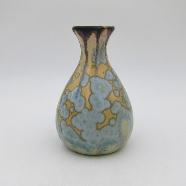 French Desvres Fourmaintraux Crystalline Vase C. 1930 For Sale In Los Angeles - Image 6 of 11