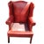 Experience the Pinnacle of American Craftsmanship With This Rare Cognac Leather Wingback Chair by Old Hickory Tanery For Sale In Raleigh - Image 6 of 7