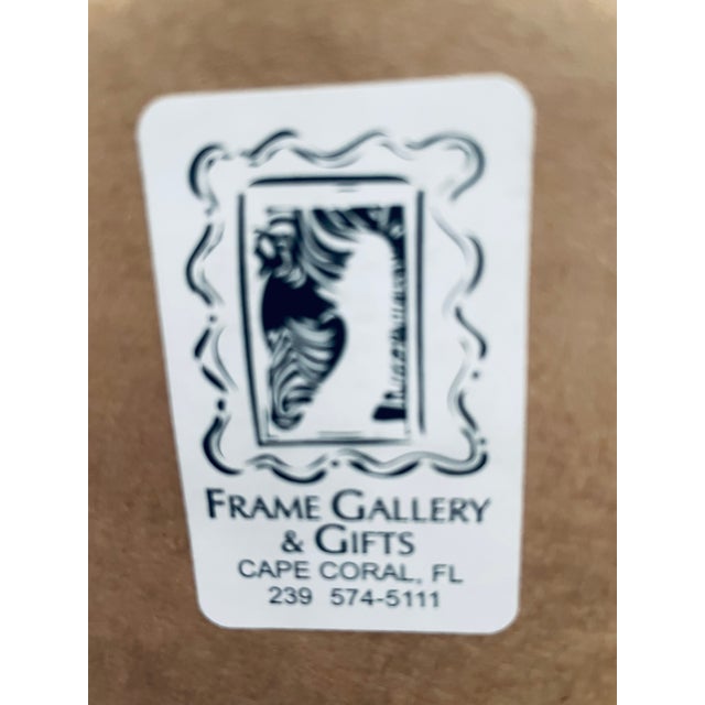 Sky Blue Contemporary Sanibel Island Lighthouse Artwork Signed by Erma Jean For Sale - Image 8 of 9