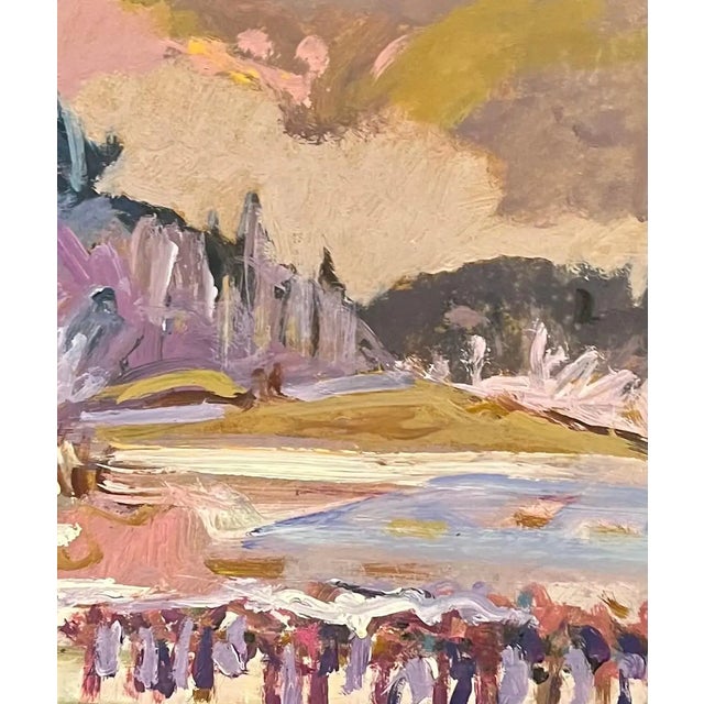 Modern Jean Krille, Landscape 151, 1986, Oil on Masonite For Sale - Image 3 of 8