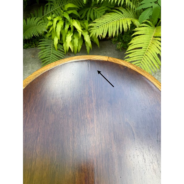 Brown Lane Perception Walnut Ash Round Table 1968 For Sale - Image 8 of 11
