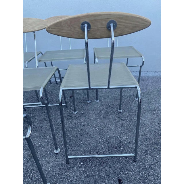 Metal Post-Modern Vintage Dining Chairs by Massimo Iosa Ghini for Moroso - Set of 8 For Sale - Image 7 of 11