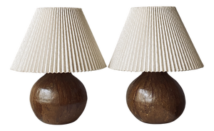 Plissé Table Lamps, 1970s, Set of 2