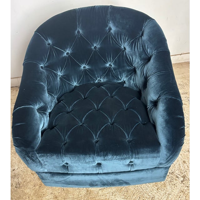 Ward Bennett 1970s Ward Bennett Tufted Club Chairs - a Pair For Sale - Image 4 of 8