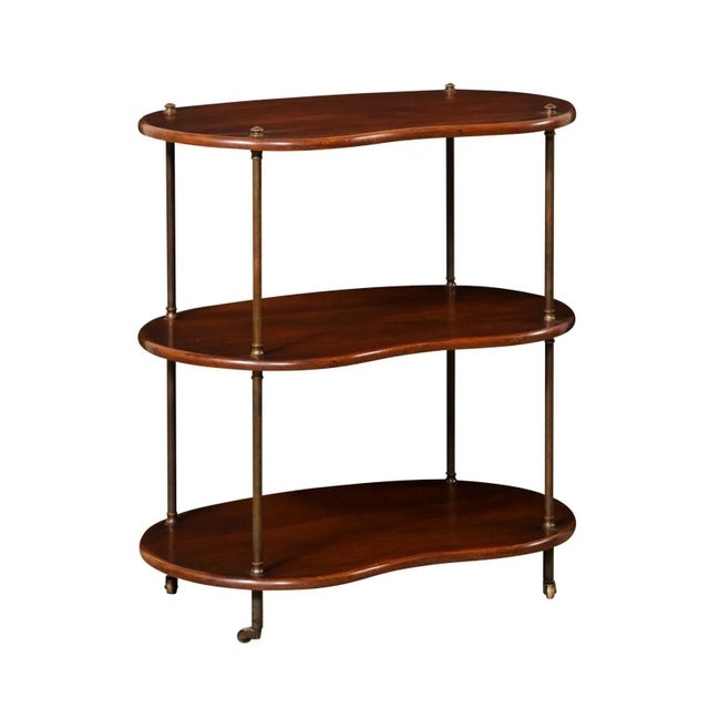 French 3-Tier Kidney-Shaped Table, Mid 20th For Sale - Image 12 of 12