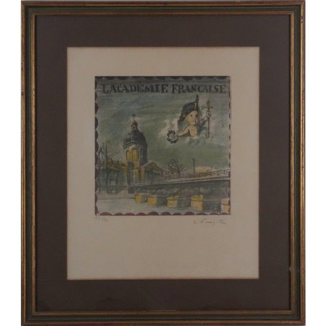 Tsuguharu Foujita, L’Académie Française, Lithograph For Sale