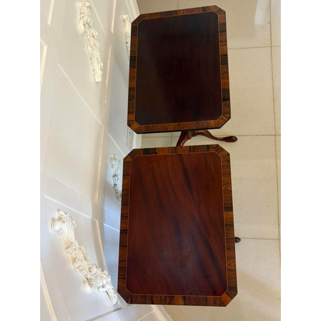 Vintage Figured Mahogany Side Tables, 1920, Set of 2 For Sale - Image 11 of 13