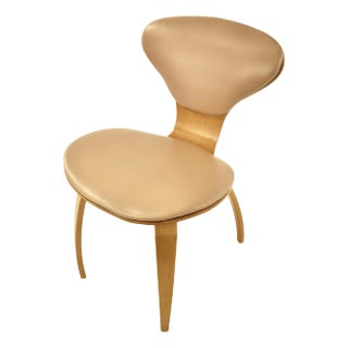 Mid 20th Century Norman Cherner Attributed Side Chair With Upholstered Seat & Back in the Style of Norman Cherner For Sale