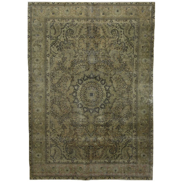 Vintage Hand-Knotted Middle Eastern Rug with Original Ornaments For Sale - Image 6 of 6
