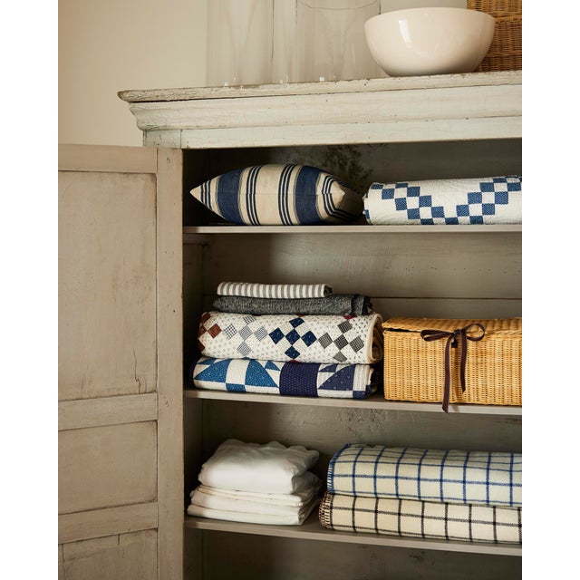 Textile Irish Wool Checked Blanket in Brown, King For Sale - Image 7 of 8